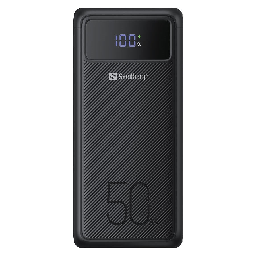 420 75 Sandberg USB C PD 100W 50000 Mah Powerbank Sort 3