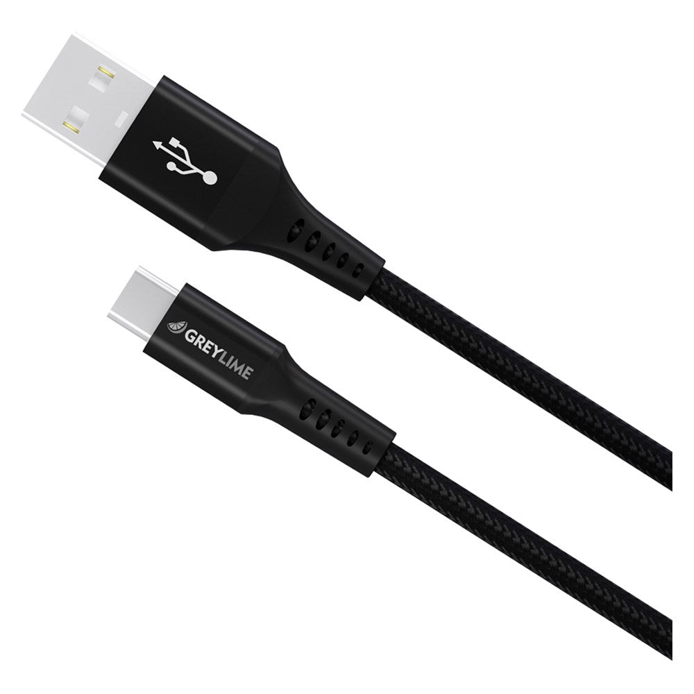 C21AC3M04 Greylime Braided USB A To USB C Cable Black 3 M 9.84 Ft 2025 2